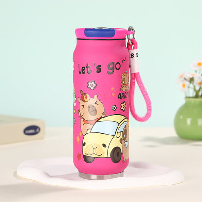 Creative Cartoon Cute Easy-to-Pull Can 304 Stainless Steel Insulated Cup with Strap