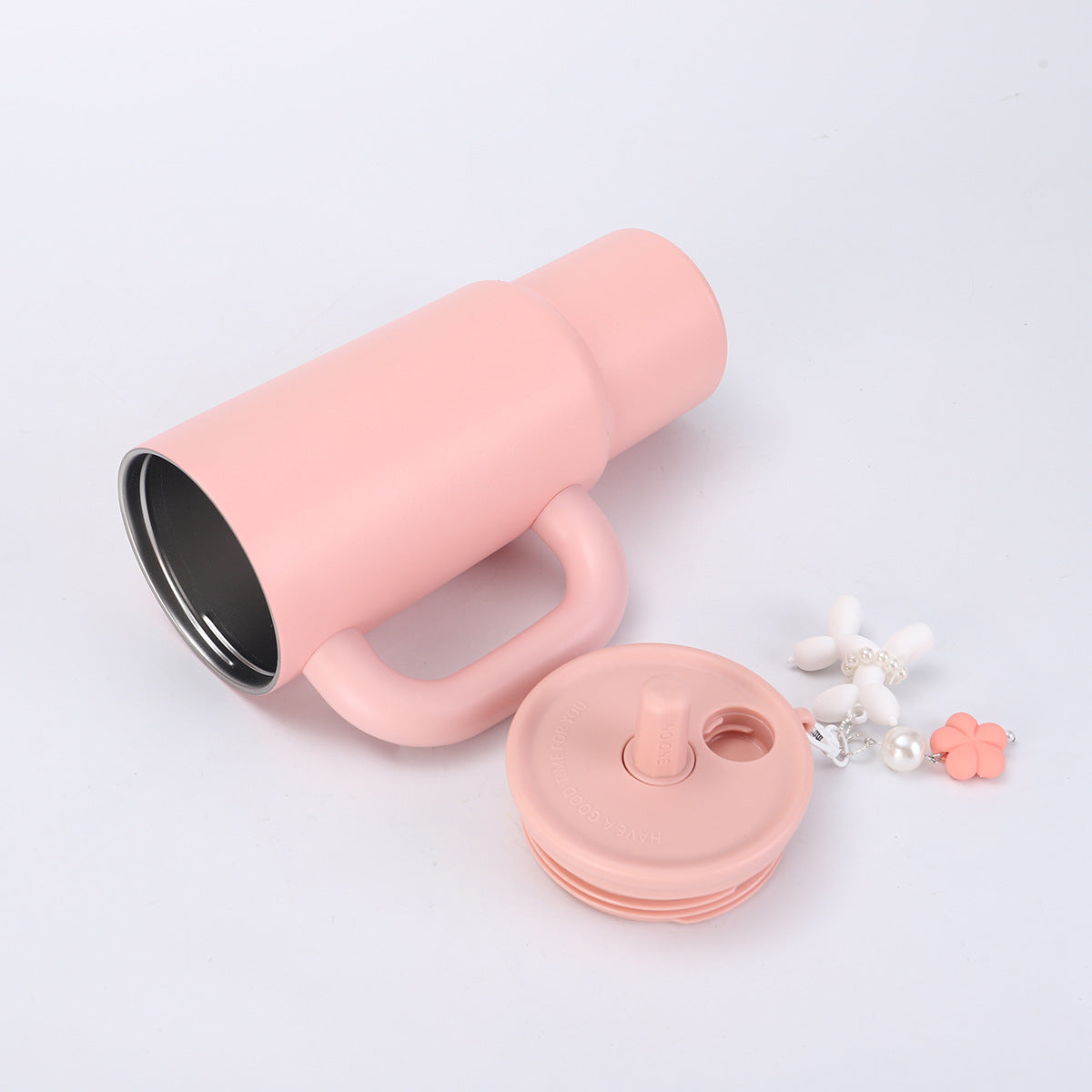 304 Stainless Steel Handle Insulated Cup Portable Car Straw Cup