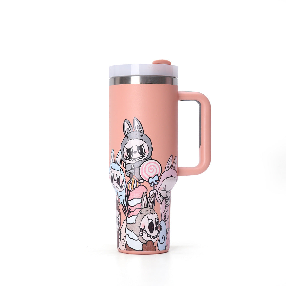 labubu Cartoon Series 40oz Large Capacity Outdoor Portable Straw Cup