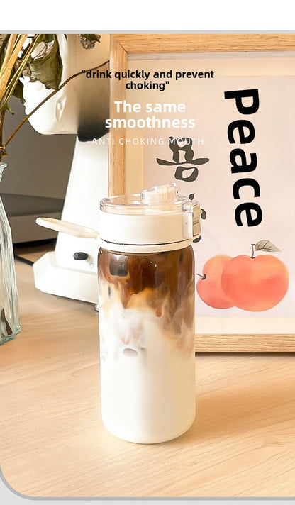 Student Simple Dual Drinking Sports Plastic Water Bottle