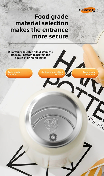 Double Drinking Bouncing Cup 316 Stainless Steel Digital Display Temperature Cup