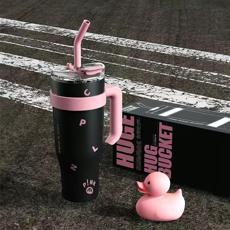 304 Stainless Steel Insulated Cup High Aesthetic 40oz Car Straw Cup