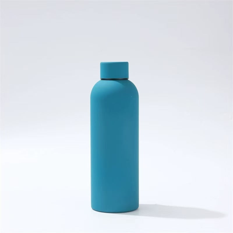 304 Stainless Steel Rubber Paint Small Mouth Bottle Thermos Cup Solid Color Minimalist