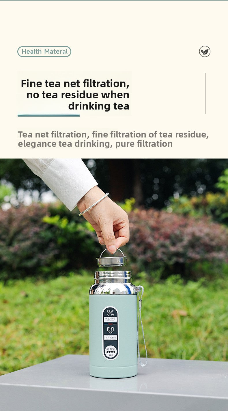 316 Stainless Steel Tea Water Separation Insulation Outdoor Portable Sports Water Bottle