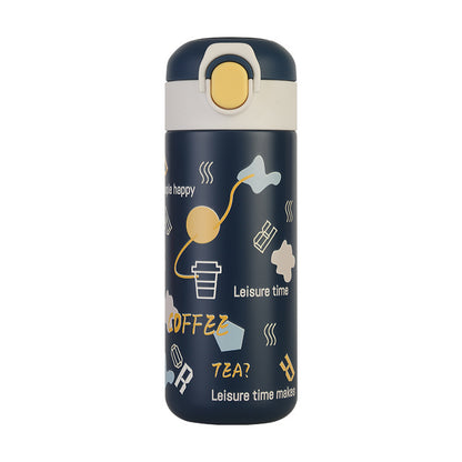 Bouncing Thermos Cup Cartoon Temperature Display Portable Water Cup