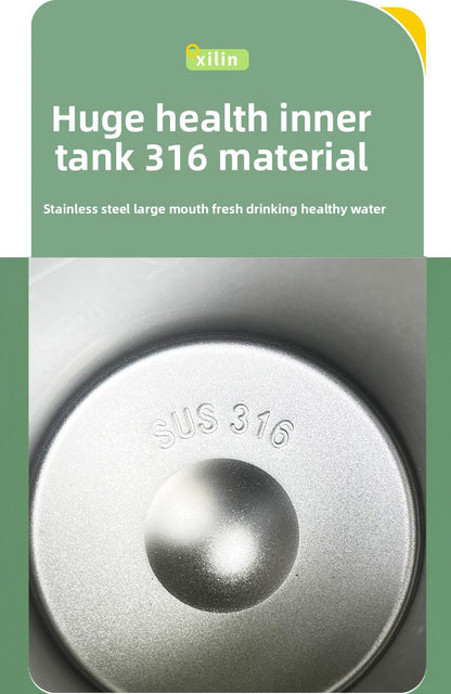 316 Stainless Steel Cute Kitten Straw Insulated Cup