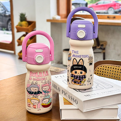 Cartoon Children's Insulated Cup 316 Stainless Steel Double Drinking Cute Portable Tote Bottle