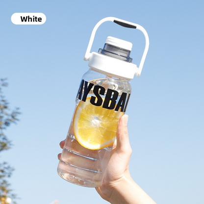 Large-capacity straw double-drink high-temperature resistant portable plastic cup
