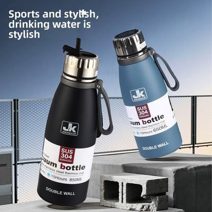 Coke Bottle 304 Stainless Steel Insulated Cup with Strap for Sports and Outdoor Use