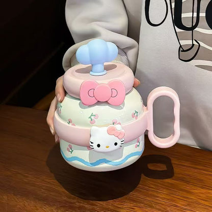 Kitty Large Capacity Plastic Straw Cup