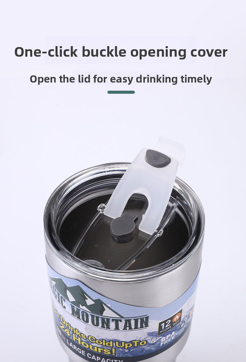 304 Stainless Steel Insulated Portable Straw Beer Cup