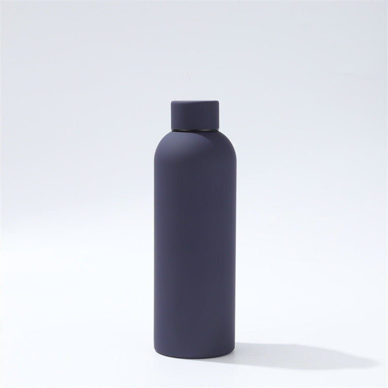 304 Stainless Steel Rubber Paint Small Mouth Bottle Thermos Cup Solid Color Minimalist