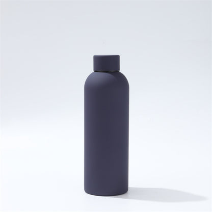 304 Stainless Steel Rubber Paint Small Mouth Bottle Thermos Cup Solid Color Minimalist