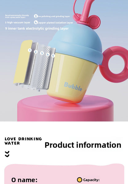 Insulated Cute Portable 316 Tea Brewing Straw Cup