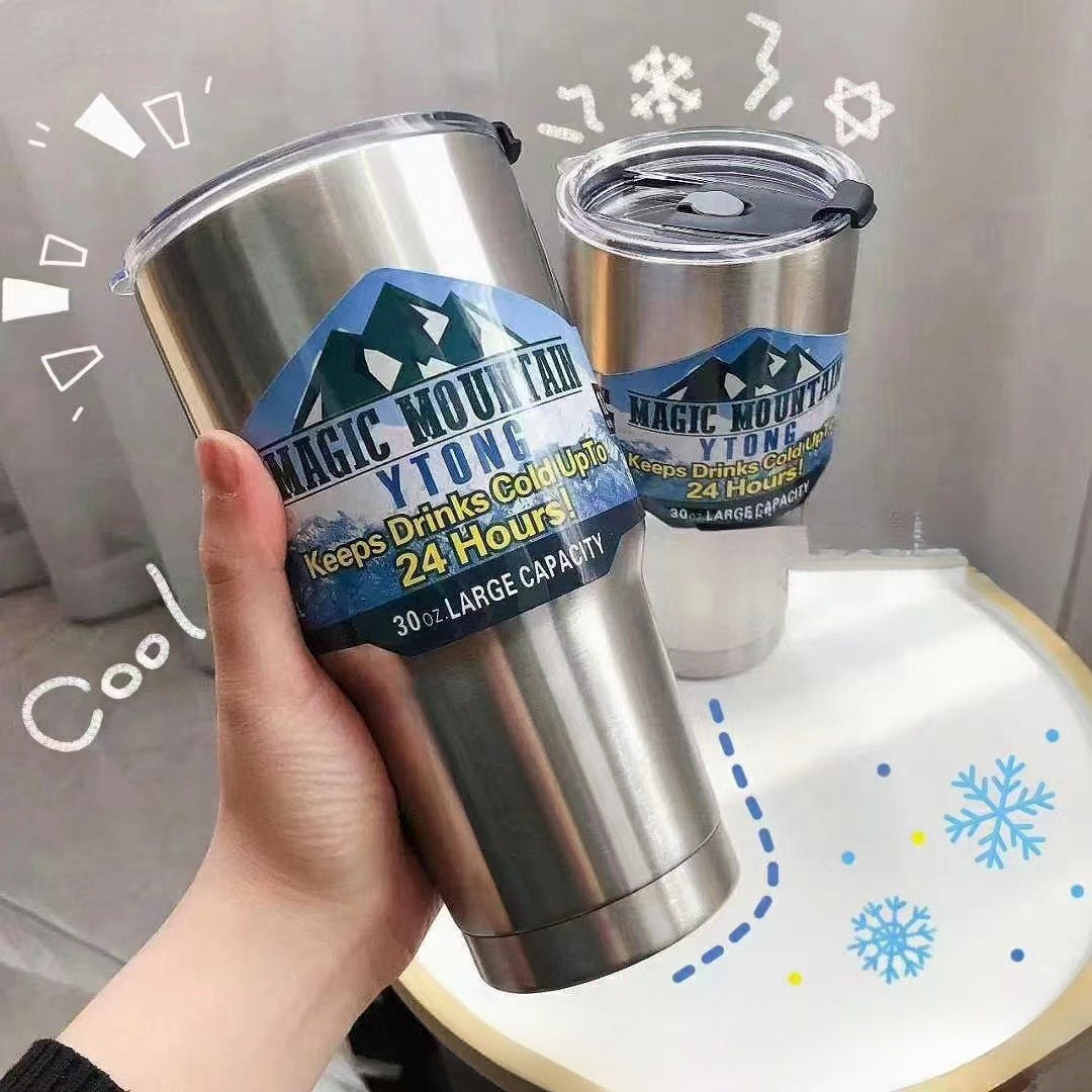 304 Stainless Steel Insulated Portable Straw Beer Cup