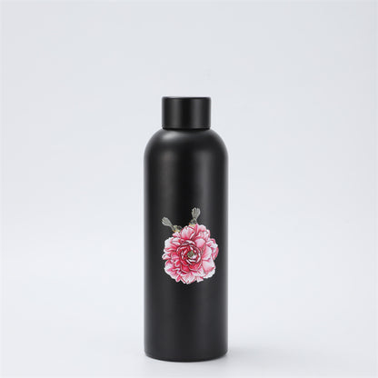 304 Stainless Steel Rubber Paint Small Mouth Bottle Thermos Cup Solid Color Minimalist