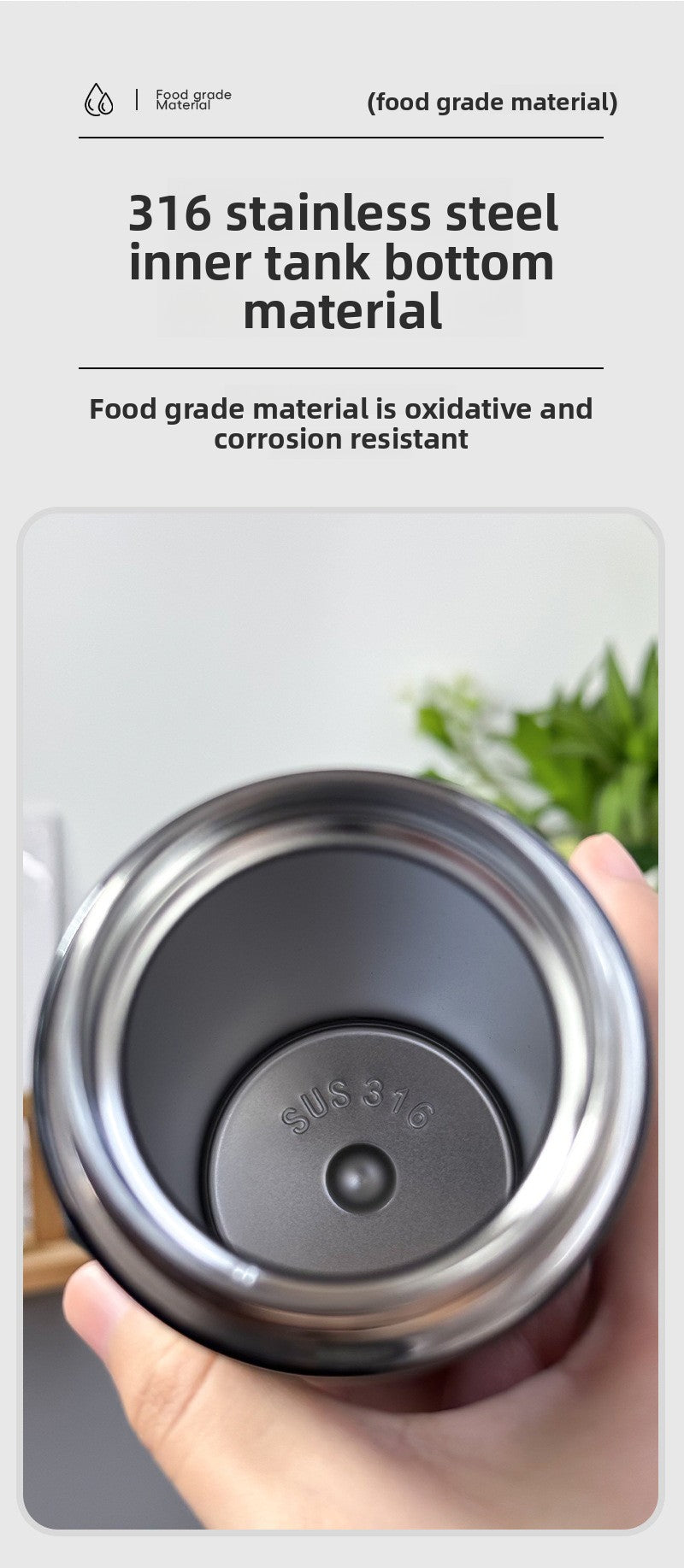 316 Stainless Steel Portable Bounce Thermos Cup