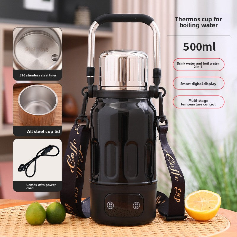 Intelligent Heating Temperature Control Boiling Water 316 Stainless Steel Thermos Cup