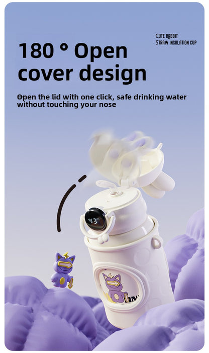 YY Rabbit 316 Stainless Steel Double-Layer Smart Temperature Measurement Water Cup