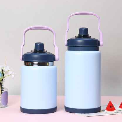 Outdoor sports water bottle stainless steel large capacity thermos cup