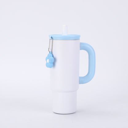 304 Stainless Steel Handle Insulated Cup Portable Car Straw Cup