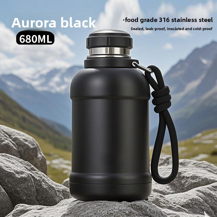 Large Capacity Outdoor Mountaineering Thermal Pot 316 Stainless Steel