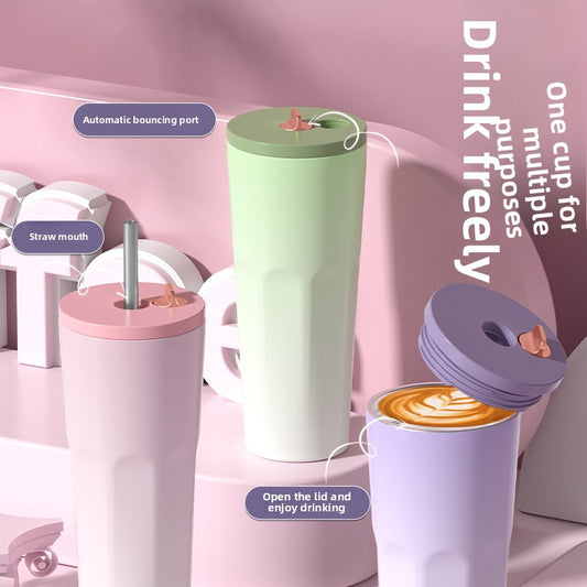 2024 Straw Insulated Cup Outdoor Leisure Fashion Coffee Cup