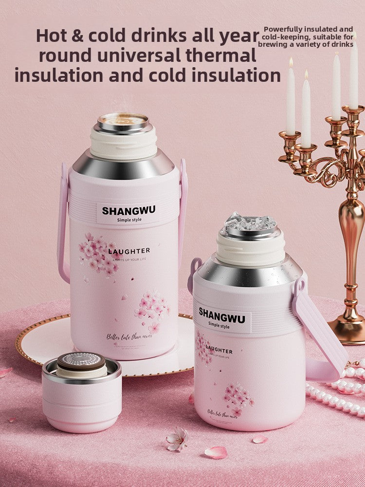 Large Capacity Insulated 316 Stainless Steel Sakura Water Cup