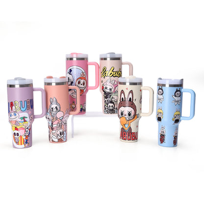 labubu Cartoon Series 40oz Large Capacity Outdoor Portable Straw Cup