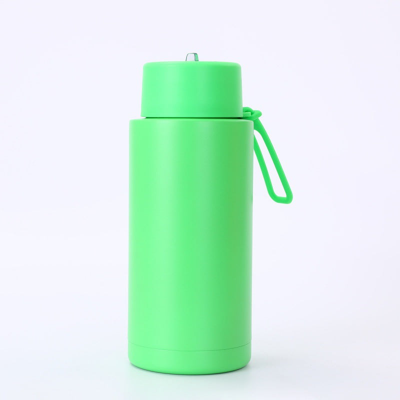 Simple Compact Handheld 304 Stainless Steel Insulated Cup Outdoor Portable Straw Cup