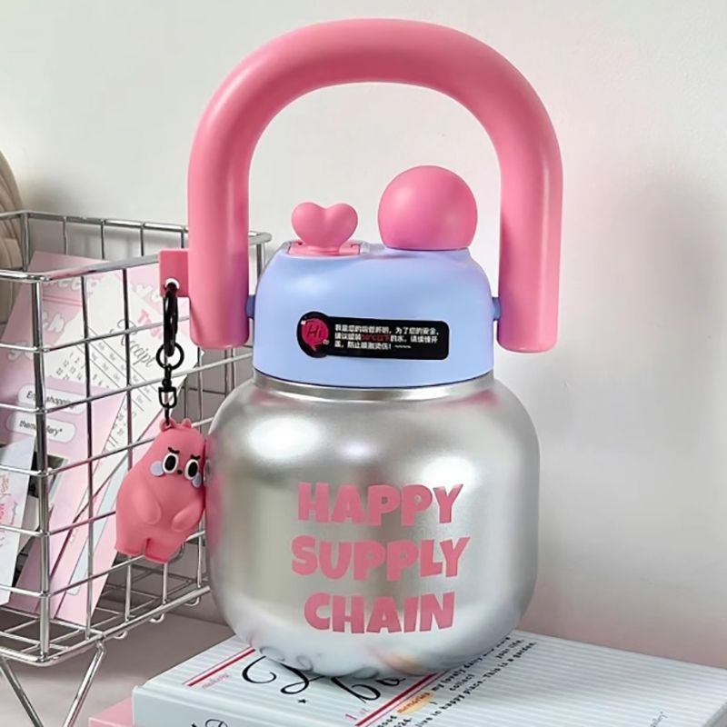 Kitty Large Capacity Plastic Straw Cup