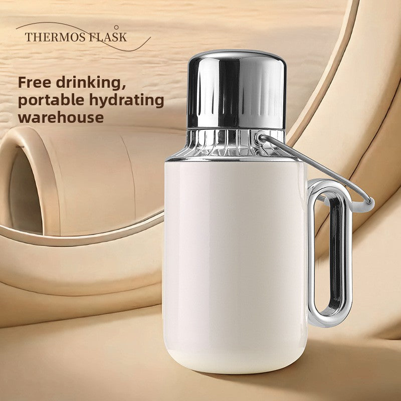 Large Capacity Insulated Tea Pot with Handle Portable Thermal Kettle