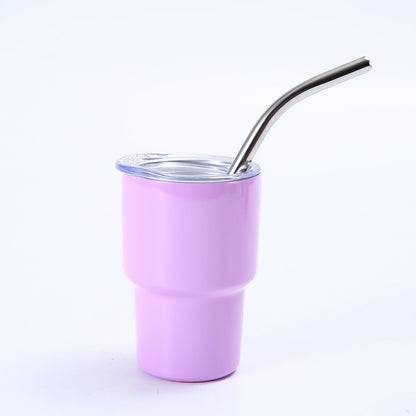 2oz Mini Compact Portable Straw Insulated Cold and Hot Cup