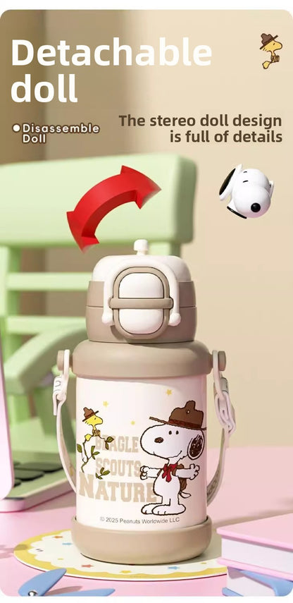 Snoopy Double Drink 316 Insulated Straw Cup