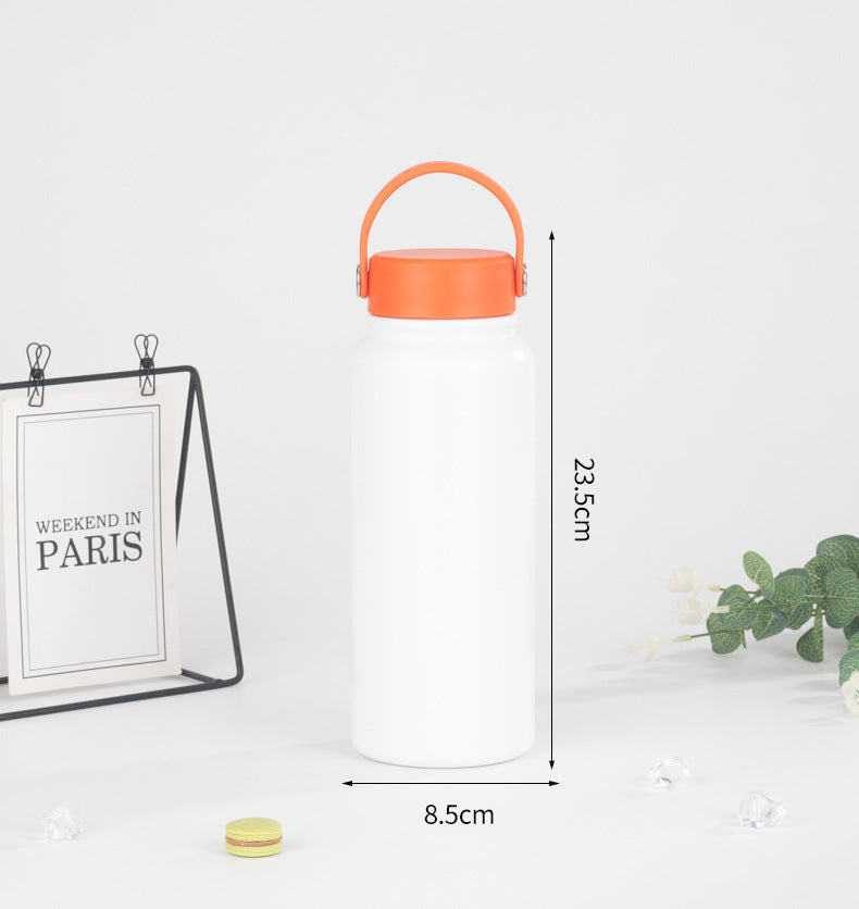 Portable 304 Stainless Steel Sports Wide Mouth Insulated Cup Outdoor Handheld Water Bottle
