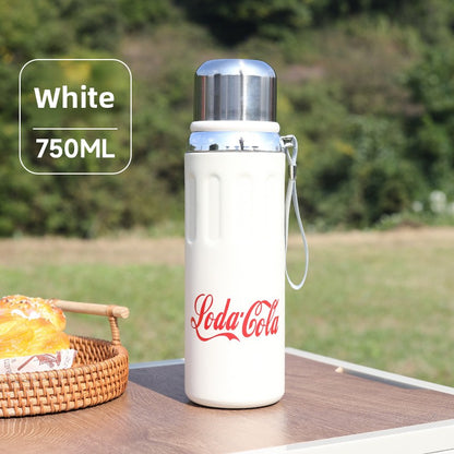 316 Stainless Steel Insulated Cup Outdoor Portable Insulated Bottle with Rope Bouncing Cup