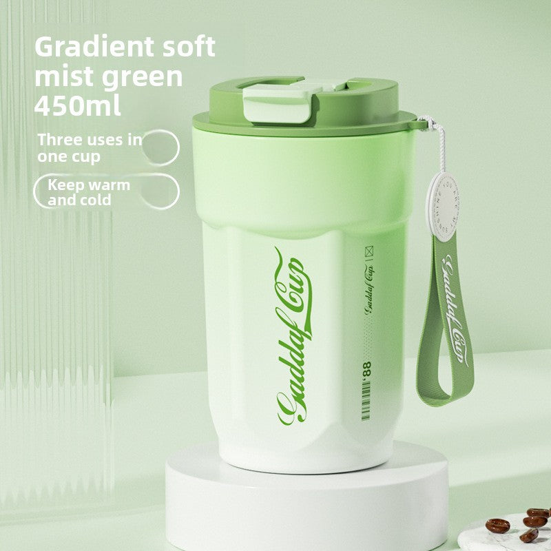Simple 304 Stainless Steel Insulated Cup with Intelligent Temperature Measurement for Outdoor Sports and Portability