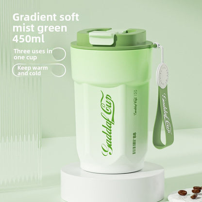 Simple 304 Stainless Steel Insulated Cup with Intelligent Temperature Measurement for Outdoor Sports and Portability