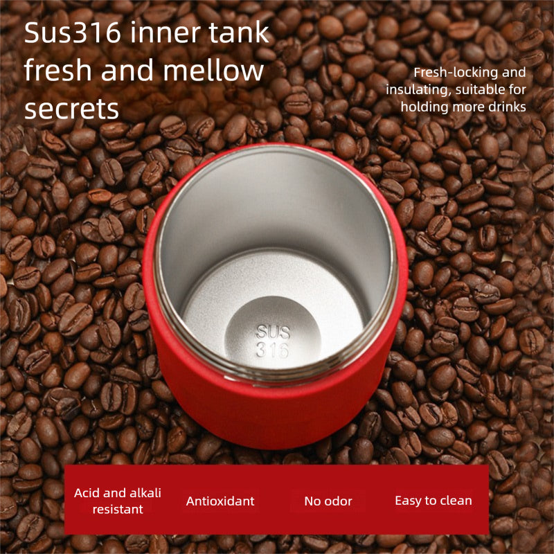 316 Stainless Steel Insulated Cup Portable Folding Handheld Coffee Cup