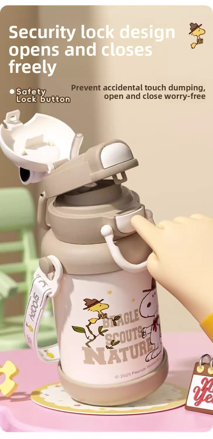 Snoopy Double Drink 316 Insulated Straw Cup