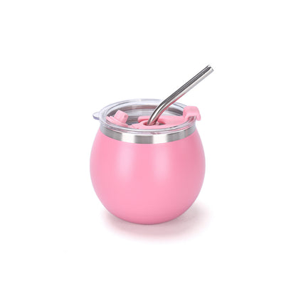 Mini Mate Tea Cup with Straw 304 Stainless Steel Pocket Portable