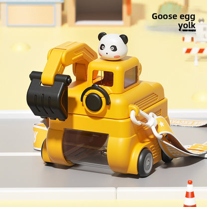 Children's Plastic Cup Small Excavator Student Toy Water Cup