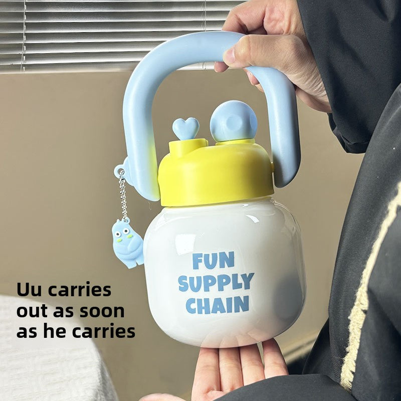 Kitty Large Capacity Plastic Straw Cup