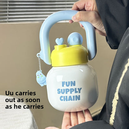 Kitty Large Capacity Plastic Straw Cup