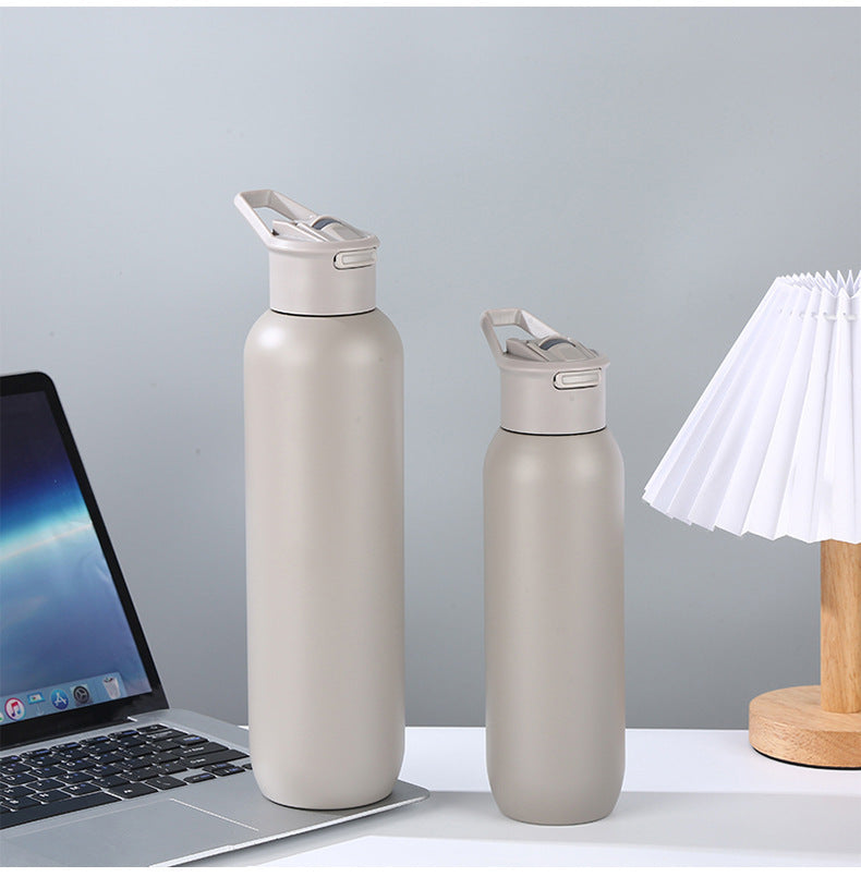 304 Stainless Steel Insulated Cup Portable Handheld Sports Water Bottle Straw Cup