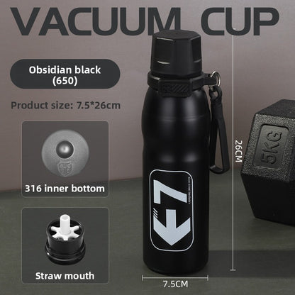316L Stainless Steel Outdoor Portable Sports Straw Portable Kettle