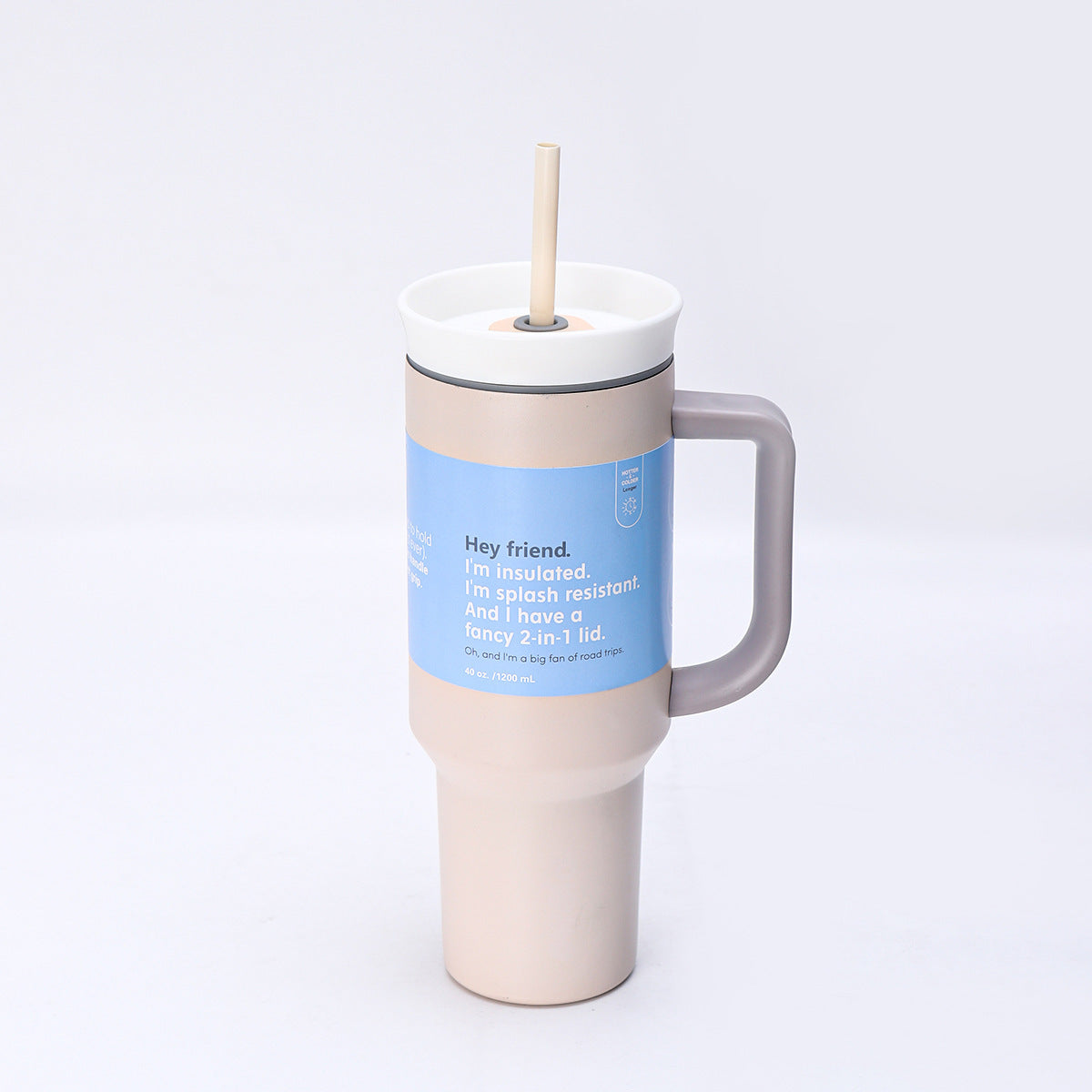 40oz Handle Cup 304 Stainless Steel Suitable for Car Cup Holder