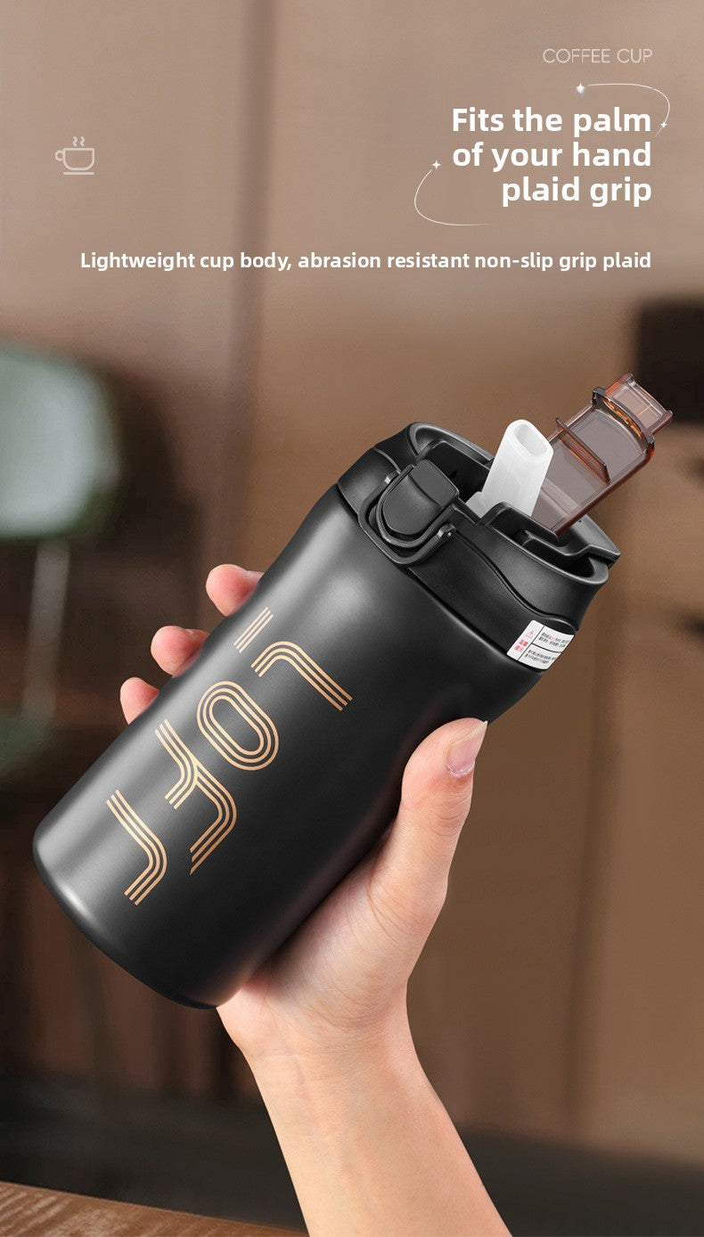 Coffee Cup Thermos Cup Double Drinking 316 Stainless Steel Portable Office Sports
