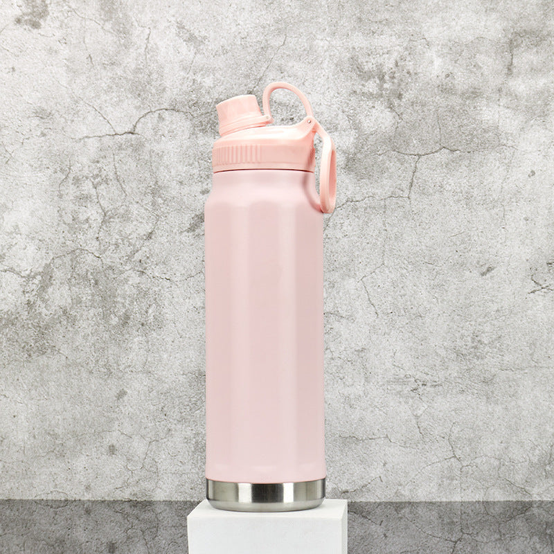 304 Stainless Steel Space Bottle Portable Vacuum Handheld Lid Hiking Bottle Outdoor Cycling Sports Water Bottle