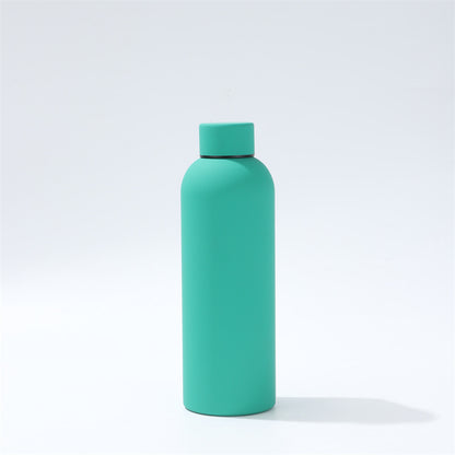 304 Stainless Steel Rubber Paint Small Mouth Bottle Thermos Cup Solid Color Minimalist